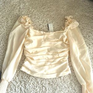 ASTR off the shoulder or cap sleeve crop top